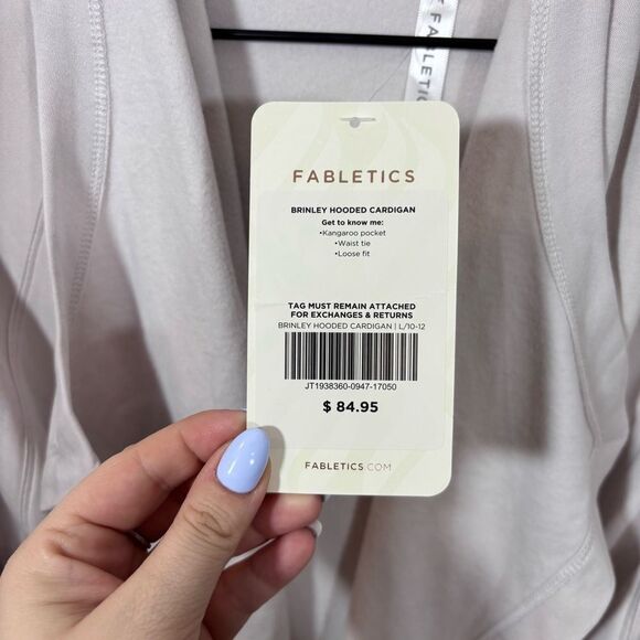 Fabletics Cozy Brinley Hooded Cardigan Lounge Robe NEW with tags Large Chiffon - Picture 12 of 14